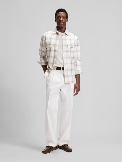 BOSS loafers van echt leer Donkerbruin - 1