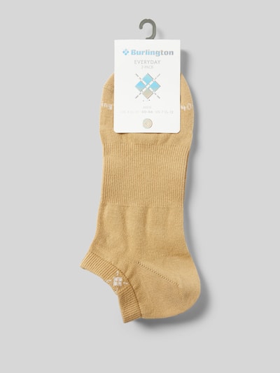 Burlington Sneakersocken mit Logo- und Label-Print im 2er-Pack Beige 3