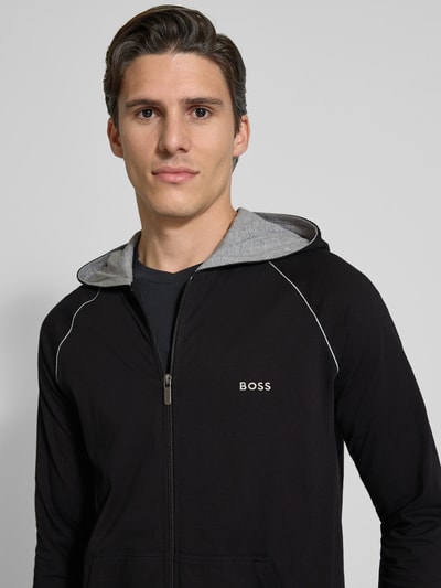 BOSS Bluza rozpinana z kapturem model ‘Mix&Match’ Czarny 3