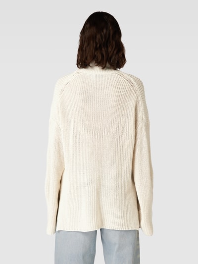 Only Gebreide pullover met extra brede schouders, model 'BELLA' Beige - 5