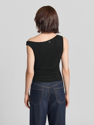 GUESS Top aus Viskose-Mix mit Raffungen Modell 'SHIRRING ILIANA' Black 5
