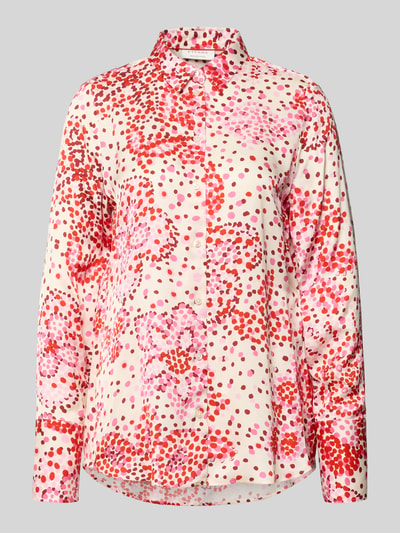 ETERNA Blouse van viscose met verlengde rug Rood - 2
