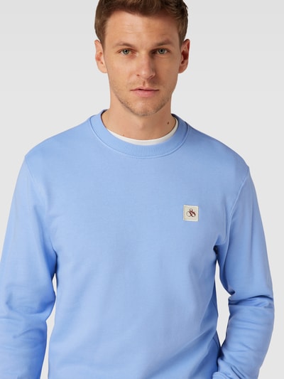 Scotch & Soda Sweatshirt mit Label-Patch Modell 'Essentials' Ocean 3