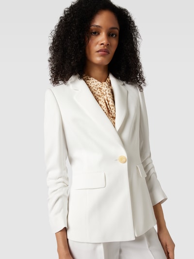 Luisa Cerano Blazer aus Lyocell-Viskose-Mix mit Pattentaschen Offwhite 3