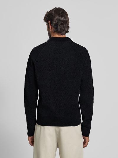 JAKE*S STUDIO MEN Strickpullover mit Polokragen Black 5