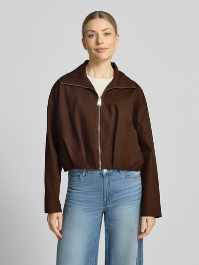 MANGO Blouson mit Umlegekragen Modell 'DANTES' Dunkelbraun 4