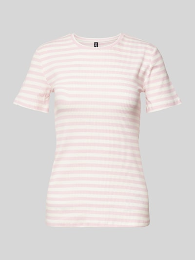 Pieces Slim Fit T-Shirt aus Baumwoll-Mix Modell 'RUKA' Rosa 2