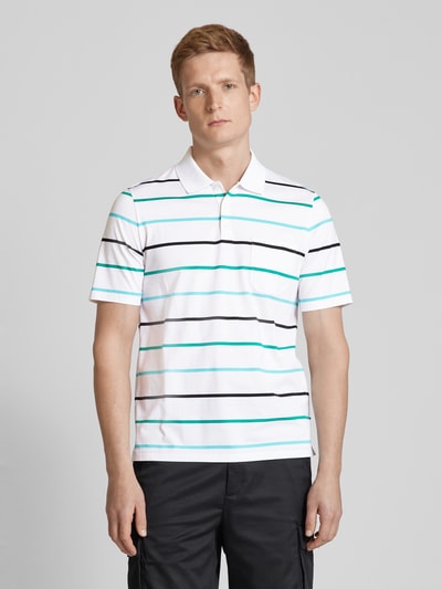 MAERZ Muenchen Regular fit poloshirt met borstzak Wit - 4