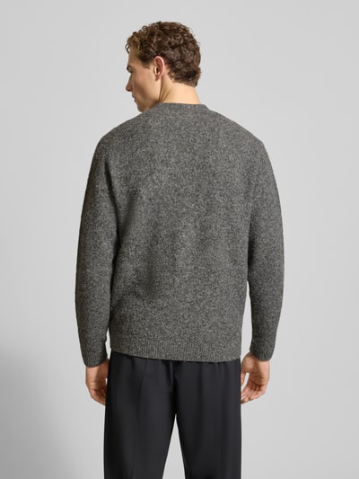 Jack & Jones Premium Gebreid jack met knoopsluiting, model 'BLASIMON' Middengrijs gemêleerd - 5