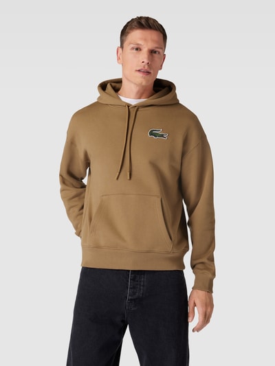 Lacoste Hoodie mit Label-Stitching Camel 4