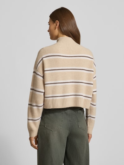 Staud Korte gebreide pullover van puur kasjmier Zand - 5