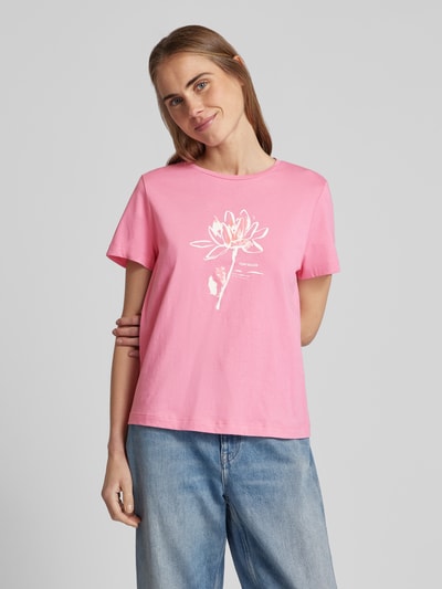 Tom Tailor Regular Fit T-Shirt aus reiner Bio-Baumwolle Pink 4