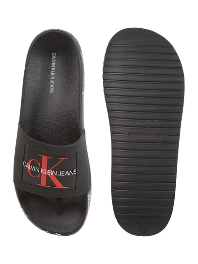 Calvin Klein Jeans Slides aus Gummi Modell 'Catilyn' Black 4