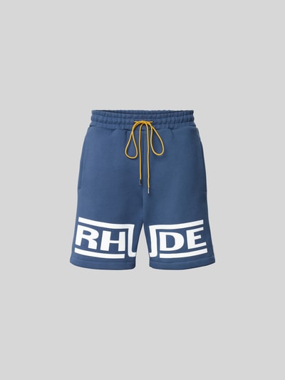 RHUDE Sweatshorts mit Label-Print Marine 2