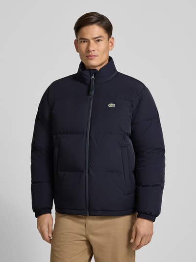 Lacoste Regular fit donsjack met opstaande kraag en geïntegreerde capuchon Donkerblauw - 4