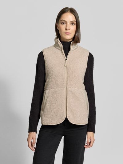 Didriksons Regular Fit Weste mit Strukturmuster Modell 'Siv' Beige 4