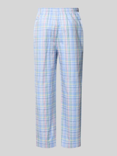 Produktfoto, Comfort Fit Pyjama-Hose mit Polo-Bear-Muster Modell 'PJ PANT-SLEEP-BOTTOM' von Polo Ralph Lauren Underwear aus reiner Baumwolle mit Allover-Karomuster in Pastellfarben, elastischem Bund, Tunnelzug und seitlichen Eingrifftaschen.
