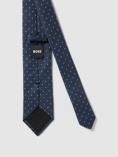 BOSS Krawatte aus Seide-Mix mit Allover-Muster (7,5 cm) Marine 2