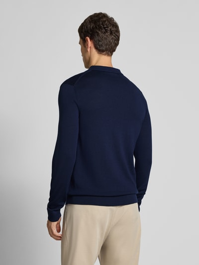 SELECTED HOMME Regular fit poloshirt van zuivere wol, model 'TRAY' Donkerblauw - 5