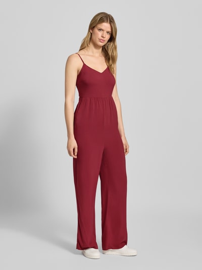 Only Kombinezon o kroju regular fit z czystej wiskozy model ‘NOVA LIFE’ Bordowy 1