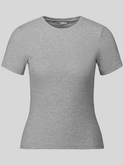 ONLY Slim Fit T-Shirt aus Baumwoll-Mix Modell 'RILEY' Hellgrau 2