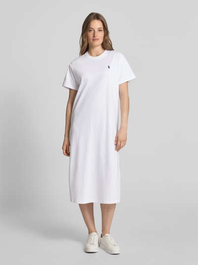 Polo Ralph Lauren T-shirtjurk met labelstitching Wit - 4
