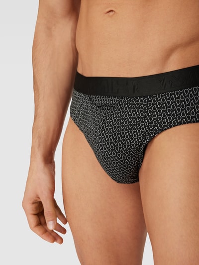 HOM Slip mit Allover-Muster Modell 'Akita' Black 3