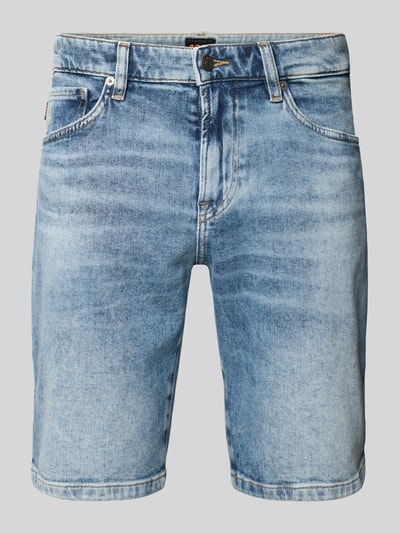 BOSS Orange Regular Fit Jeansshorts im Used-Look Modell 'Re.Maine' Hellblau 2