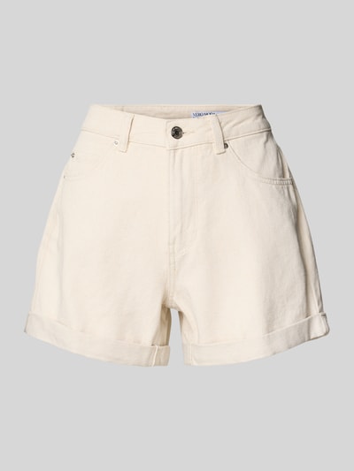 Vero Moda Relaxed Fit Jeansshorts aus Baumwoll-Mix Modell 'ZURI' Ecru 2