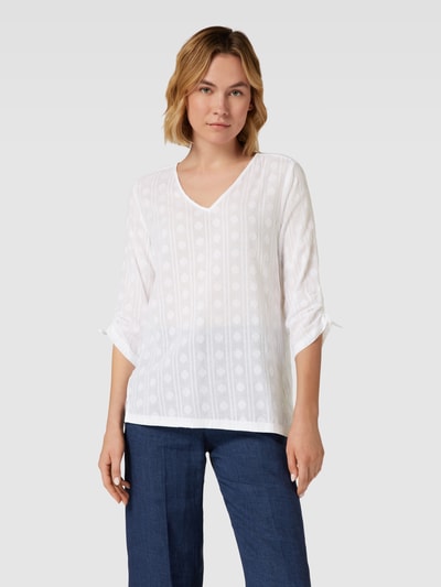 Christian Berg Woman Blouse van katoen met all-over motief Wit - 4