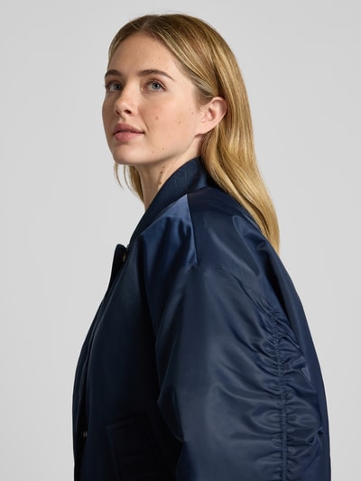 My Essential Wardrobe Bomberjack met ribboorden, model 'Helga' Marineblauw - 3