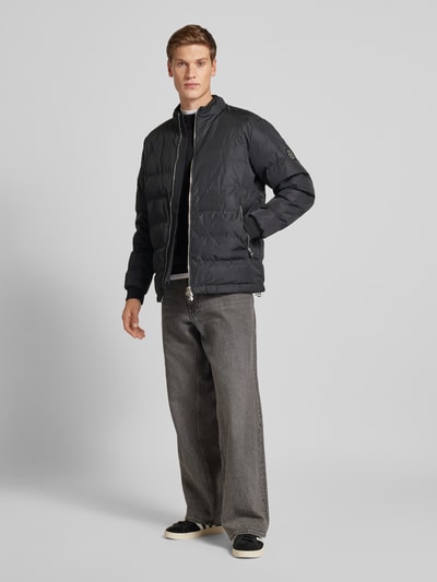 Balr. Regular fit gewatteerd jack met opstaande kraag, model 'Q-Series' Zwart - 1