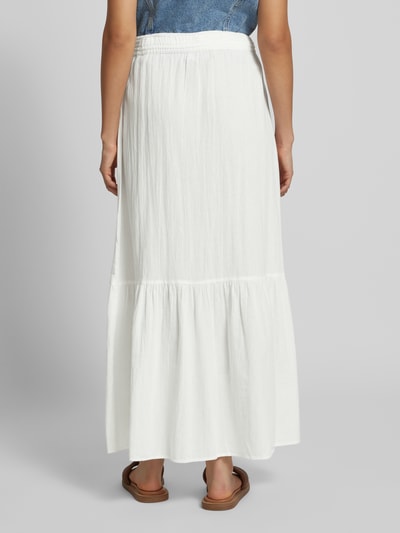 Vero Moda Ausgestellter Maxi-Rock mit Volants Modell 'PRETTY' Weiss 5