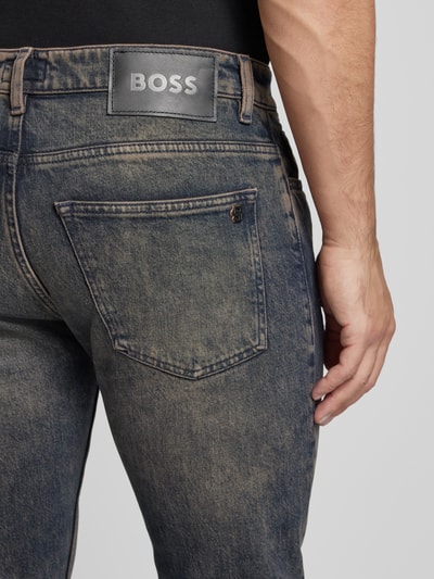 BOSS Orange Jeansy o kroju slim fit z 5 kieszeniami model ‘DELAWARE’ Ciemnoniebieski 3