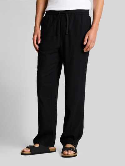 Tom Tailor Denim Regular Fit Hose aus Viskose-Leinen-Mix Black 4