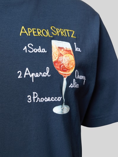 MC2 Saint Barth T-shirt met statementstitching Marineblauw - 2