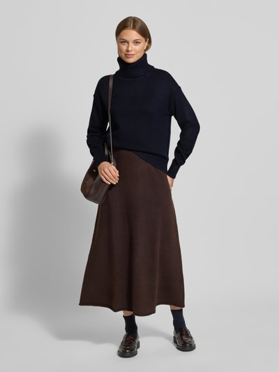 Christian Berg Woman Sweter o kroju relaxed fit z imitacji dzianiny Ciemnoniebieski 1