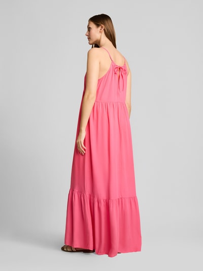 Tom Tailor Denim Freizeitkleid aus reiner Viskose mit Spaghettiträgern Rosa 5