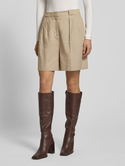 HUGO Regular Fit Bermudas aus Baumwoll-Leinen-Mix Modell 'HAMONU' Sand 4