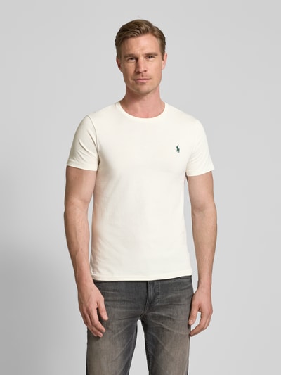 Polo Ralph Lauren T-Shirt mit Label-Stitching Offwhite 4