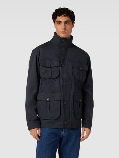 Barbour Jack met opstaande kraag, model 'SANDERLI' Marineblauw - 4