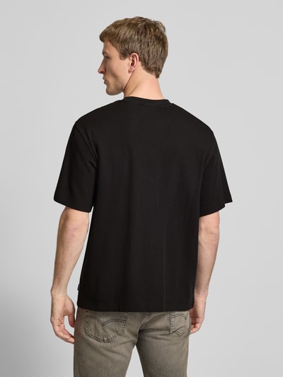 JACK & JONES T-Shirt mit Ripp-Optik Modell 'HARRISON' Black 5