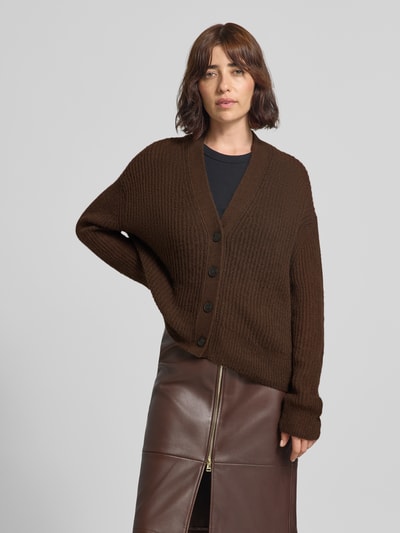 Closed Strickjacke aus Alpaka-Mix mit V-Ausschnitt Schoko 4