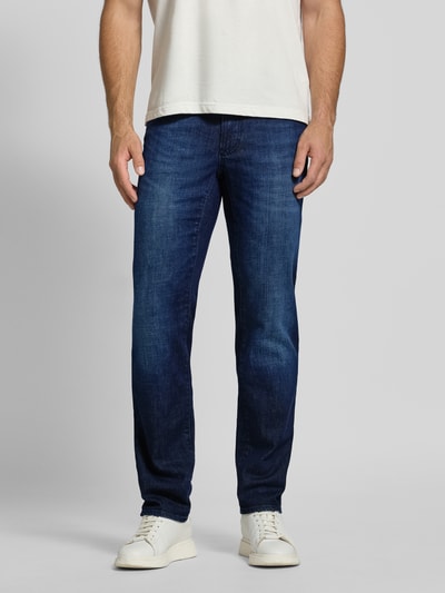 Brax Slim fit jeans met 5-pocketmodel, model 'Chuck' Donkerblauw gemêleerd - 4