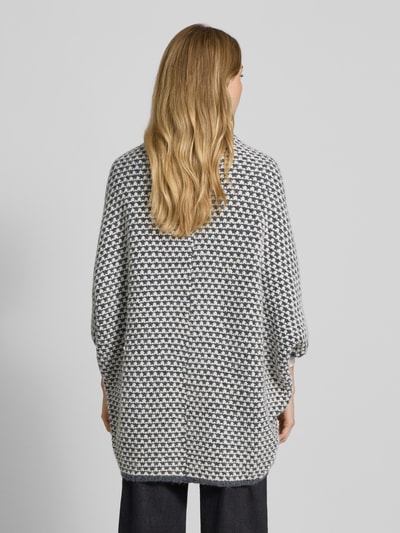 OPUS Poncho met knoopsluiting, model 'Amaryllis boho' Middengrijs - 5