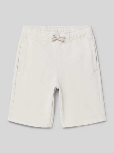 Tom Tailor Regular fit sweatshorts met strookzakken Steengrijs - 1