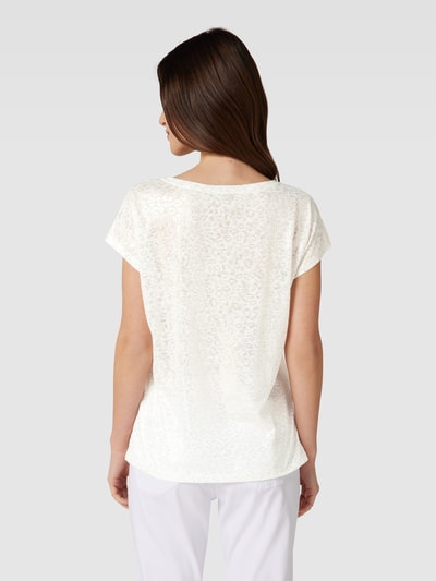 Montego T-Shirt mit Allover-Muster Offwhite 5