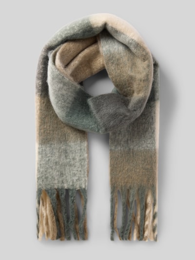 VERO MODA Schal mit soften Fransenenden Hellgruen Melange 1