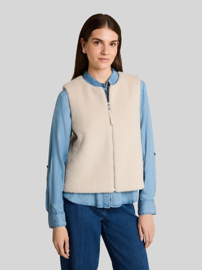 Tom Tailor Regular Fit Weste mit Reißverschluss Beige 4
