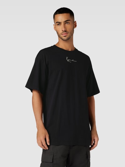 KARL KANI T-Shirt mit überschnittenen Schultern Black 4